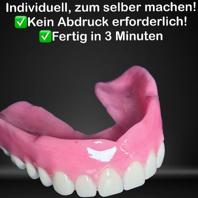 Zahnprothese in 3 Minuten, Formbare Prothese, Denture Model