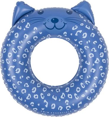 Swim Essentials Schwimmring 55 cm Tier Blau Leopard