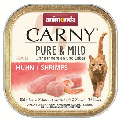 Animonda Carny Pure & Mild Adult Huhn & Shrimps 64 x 100g (15,61€/ kg)