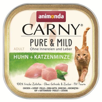 Animonda Carny Pure & Mild Adult Huhn & Katzenminze 64 x 100g (15,61€/ kg)
