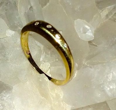 Diamant Goldring (585 Gold) Neuware
