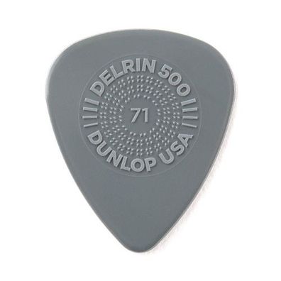 Dunlop Prime Grip Delrin 500 Plektren - 0,71 mm - grau (1, 3, 6, 12, 72 Stück)