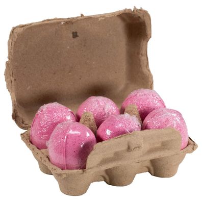 28,55 EUR/ kg Flamingo Bade-Eier Badebomben Bade Eier Badekugeln rosa 6 Stück