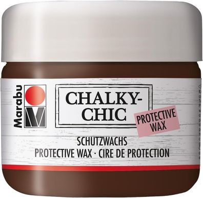 Marabu Chalky-Chic Schutzwachs 225ml-Dose Patina Braun Gartenmöbel