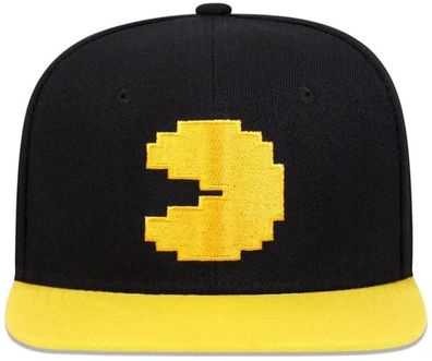 Pac-Man Schwarze Cap - Namco Kappen Mützen Hüte Snapback Cap mit Pac-Man Logo