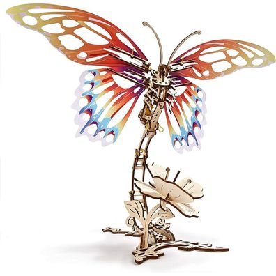 UGEARS 3D-Puzzle Schmetterling mit Blume 168 Teile