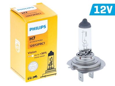 Glühlampe Philips H7 12V 55W PX26d Vision + 30%