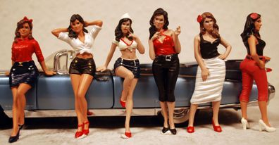76440B American Diorama Pin Up Girls Set of 6 Sexy Mädels 1:24
