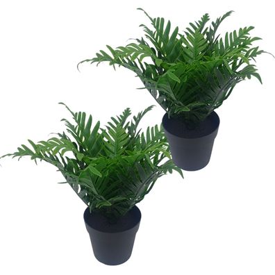 2x Ikea FEJKA künstliche Topfpflanze 9cm Farn Kunstblume Pflanze