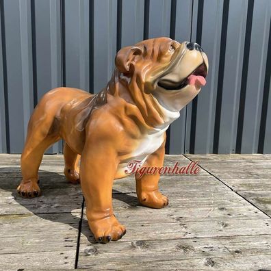 Englische Bulldogge Kunst Statue Pop Art Wohnzimmer Deko Idee Style Dog Figur