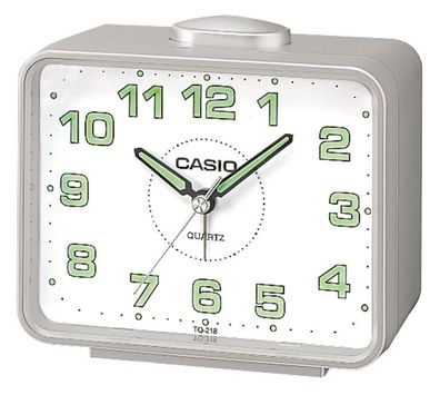 Wecker Casio analog Wake up Timer silber TQ-218-8EF