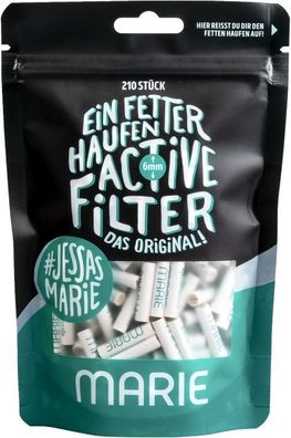 Marie Active Filter 6mm mit Aktivkohle "Fetter Haufen" 210 Stk
