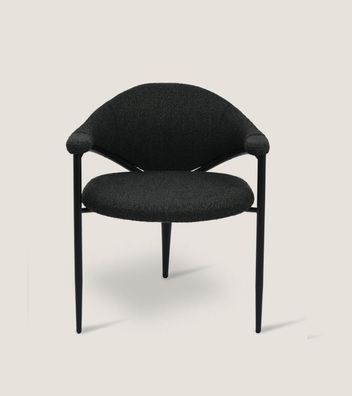 Schwarzer Designer Stuhl Luxus Esszimmer Einsitzer Moderne Einrichtung
