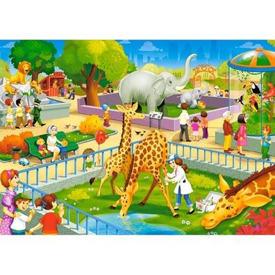Castorland Puzzle Besuch im Zoo 60 Teile