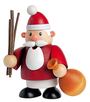 KWO - Räuchermann Weihnachtsmann, mini, Holzkunst, 10cm
