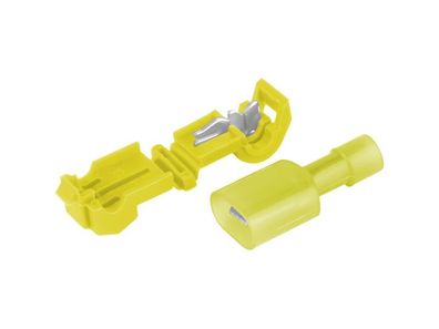 T-Schnellverbinder, gelb, 4,0–6,0 mm quadratisch, 12–10 AWG, 15 A max, 5 Stk