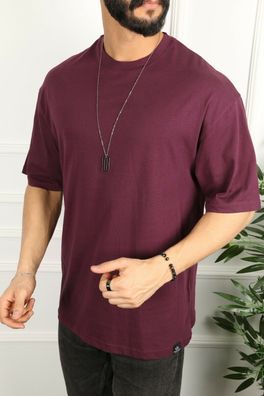 Oversize Herren T-Shirt Long-Tee Basic Shirt Longshirt Premium Qualität Tops Kurza...
