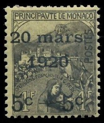 MONACO 1920 Nr 37 ungebraucht X3AD746
