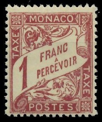 MONACO Portomarken Nr 18 ungebraucht X3BA4C2