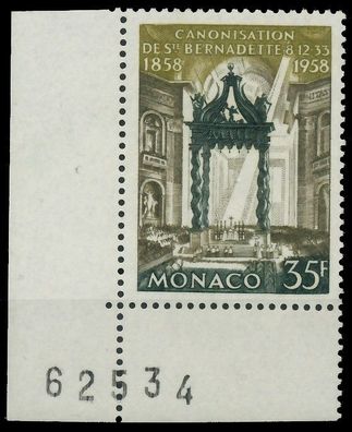 MONACO 1958 Nr 598 postfrisch ECKE-ULI X3BA75E