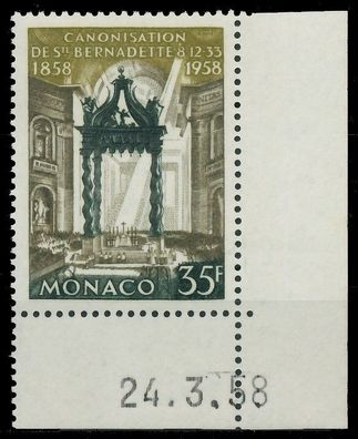 MONACO 1958 Nr 598 postfrisch ECKE-URE X3BA74A