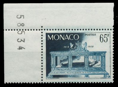 MONACO 1958 Nr 600 postfrisch ECKE-OLI X3BA786