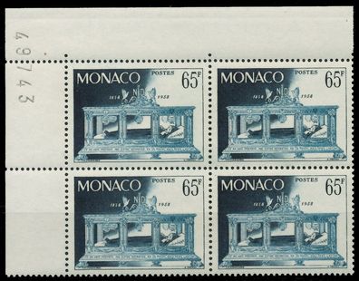 MONACO 1958 Nr 600 postfrisch Viererblock ECKE-OLI X3BA79E