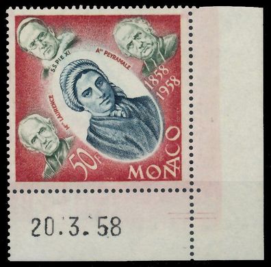 MONACO 1958 Nr 599 postfrisch ECKE-URE X3BA7C6