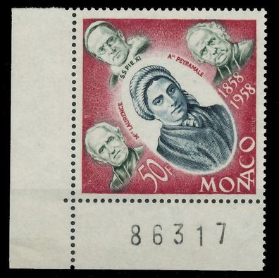 MONACO 1958 Nr 599 postfrisch ECKE-ULI X3BA852