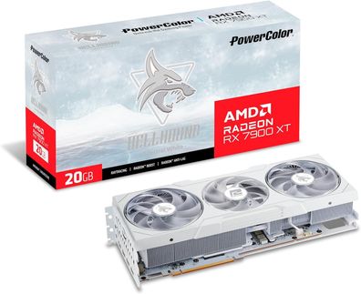 PowerColor Hellhound Spectral White AMD Radeon RX 7900XT Grafikkarte 20GB GDDR6