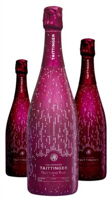 3 x Champagne Taittinger Nocturne Sec 'City Lights' Rosé