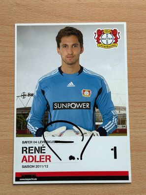 Rene Adler - Bayer Leverkusen - Autogrammkarte original signiert #S4825