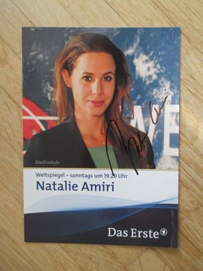 BR Weltspiegel Fernsehmoderatorin Natalie Amiri - handsigniertes Autogramm!!!