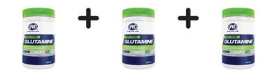 3 x PVL 100% Pure Glutamine - unflavored (400g) Unflavored