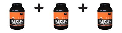 3 x QNT Delicious Whey Protein (908g) Belgian Chocolate