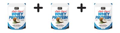 3 x QNT Light Digest Whey Protein (500g) Coconut