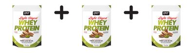 3 x QNT Light Digest Whey Protein (500g) Pistachio