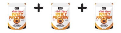 3 x QNT Light Digest Whey Protein (500g) Creme Brulee