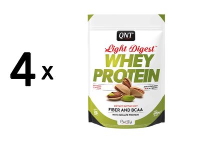 4 x QNT Light Digest Whey Protein (500g) Pistachio