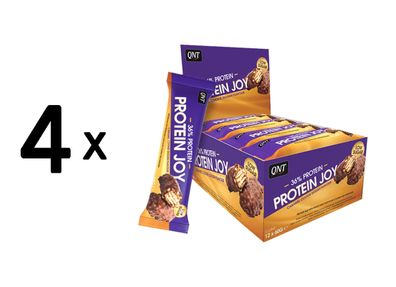 4 x QNT Protein Joy Bars (12x60g) Crunchy Caramel Cookie