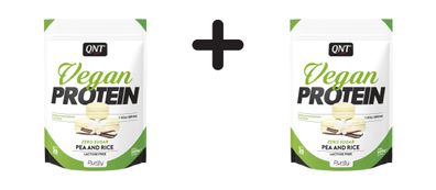 2 x QNT Vegan Protein Powder (500g) Vanilla Macaroon
