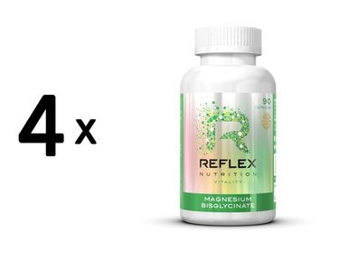 4 x Reflex Nutrition Magnesium Bisglycinate (90)
