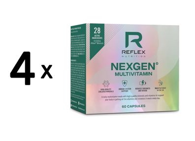 4 x Reflex Nutrition Nexgen Multivitamin (60 Capsules)