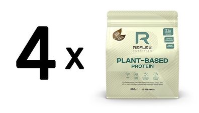 4 x Reflex Nutrition Plant Protein (600g) Wild Berry