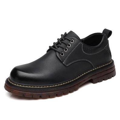 Martin Boots Herren-Low-Top-Schuhe aus Rindsleder mit dicken Sohlen und großem