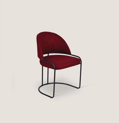 Roter Designer Stuhl Polster Einsitzer Textil Esszimmer Luxus Stühle