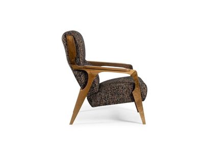 Luxus Sessel Sitzer Wohnzimmer Sitz Stoff Polyester Stil Modern Design Neu