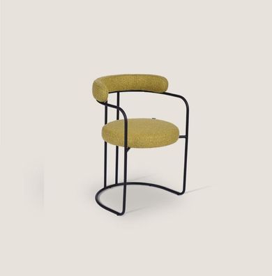 Designer Grüner Polsterstuhl Wohnzimmer Stühle Einsitzer Stilvolle Möbel