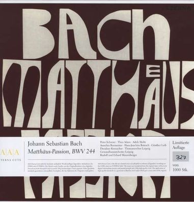 Johann Sebastian Bach (1685-1750): Matthäus-Passion BWV 244 (180g) - Berlin Cla ...