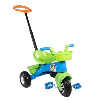 Dreirad mit Schiebstange, blau, Trike für Kinder ab 3 Jahren